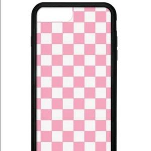 iPhone 7 Plus Wildflower Pink Checkered Case